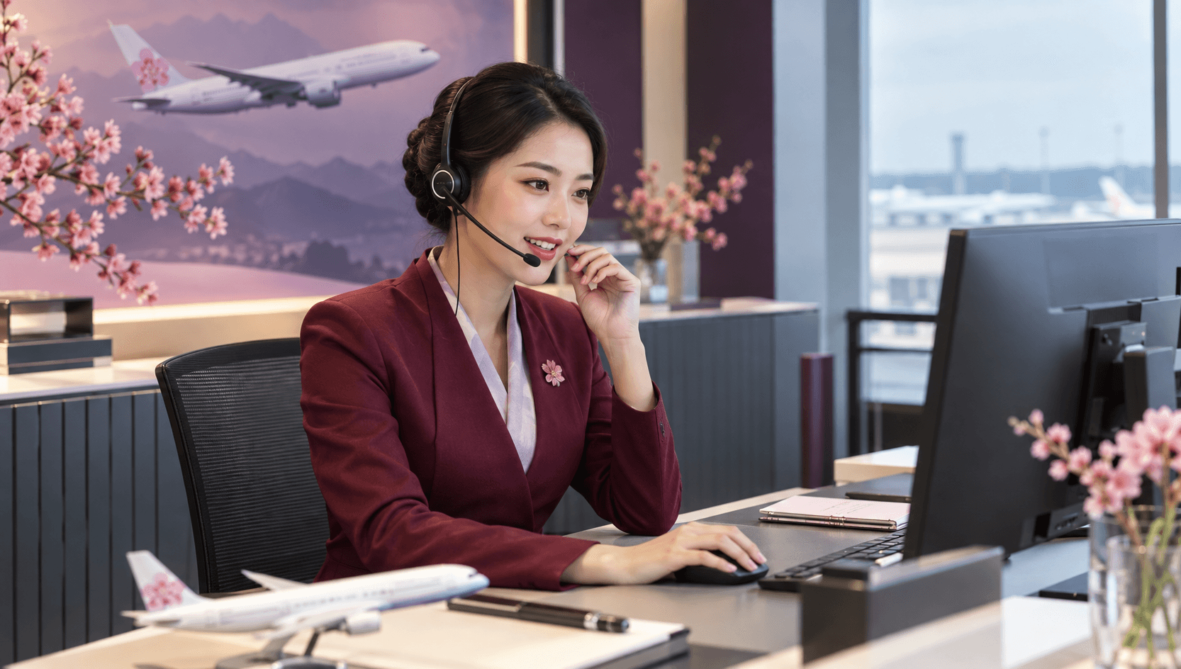 Tư vấn viên tổng đài hỗ trợ hành trình China Airlines — ảnh minh họa